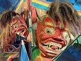 20 Red Dance Mask Inside Tashi Lhakhang Gompa In Phu 